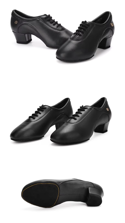 ADS Men's Black Patent Leather Latin Dance Shoes