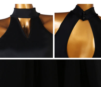 Off-shoulder Black Ballroom Gown