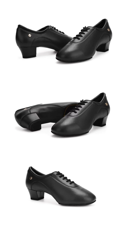 ADS Men's Black Patent Leather Latin Dance Shoes