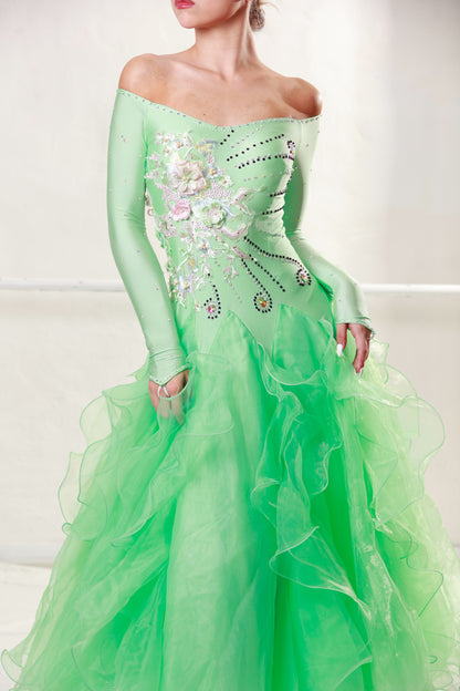 Ballroom Second Hand Light Green Dress